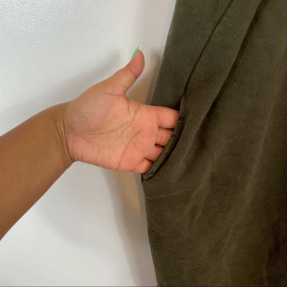 Haker Green long sleeve street oversized sweater sweatshirt minidress U-408 - Picture 5 of 14